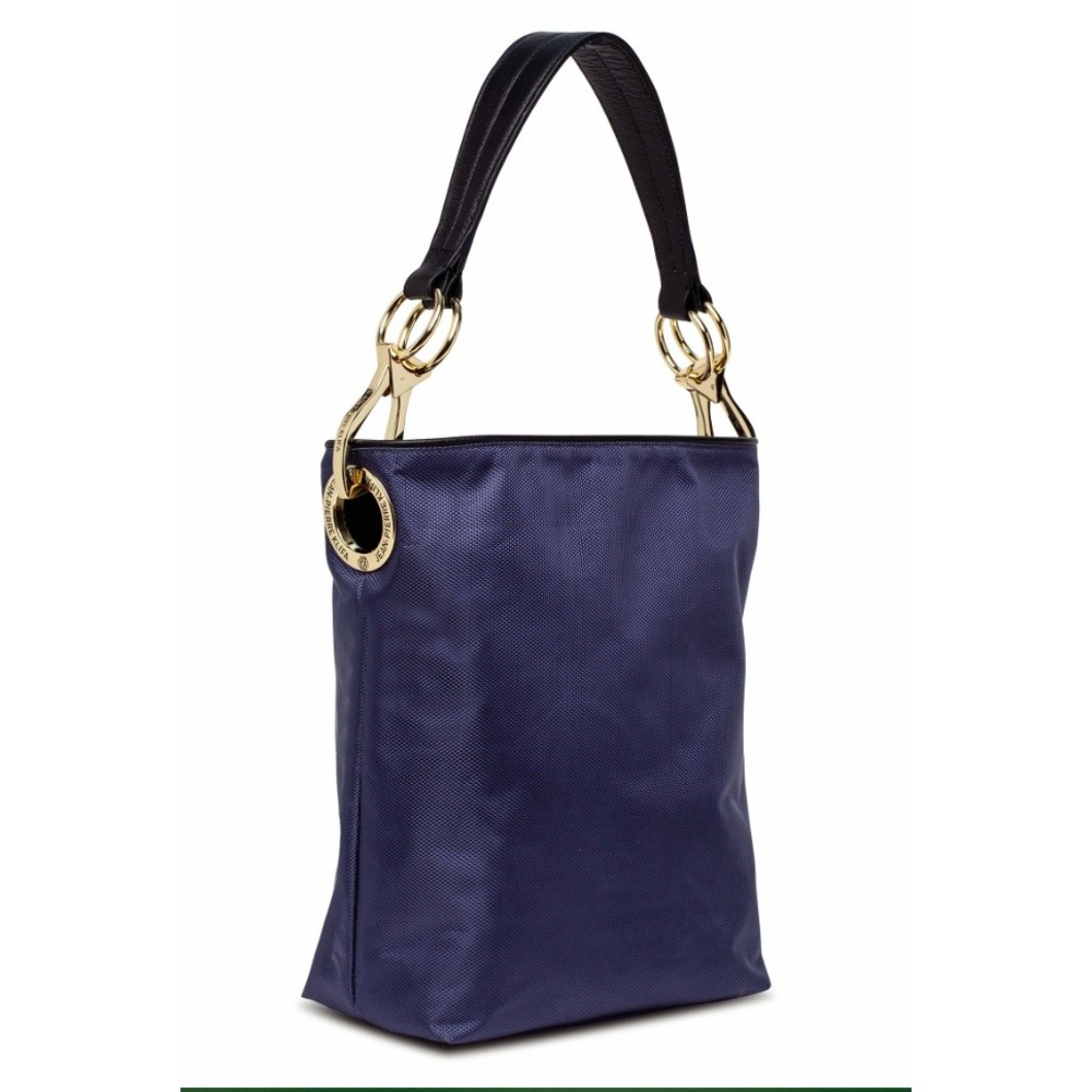 JPK Paris 75 Hobo Bucket‎ Bag Purple Nylon Leather Gold Hardware Large